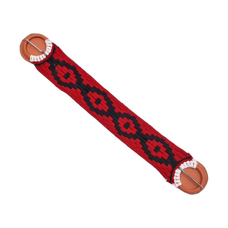 34.5" Red Cincho Steel Buckles Charro Horse