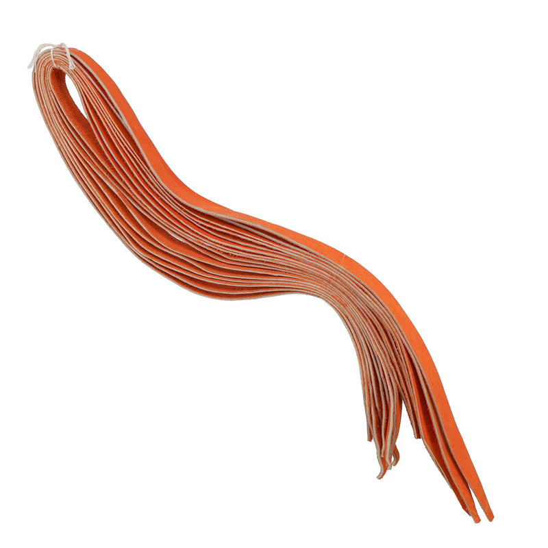 Orange Set Of 8 Charro Saddle Leather Strings Montura Charra