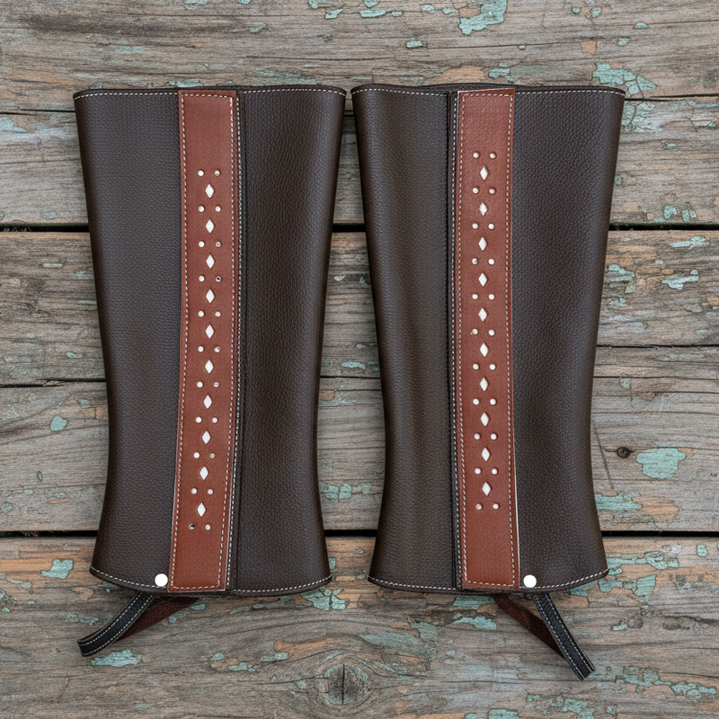 Mexican Cafe Polainas Leather Charro Chaps