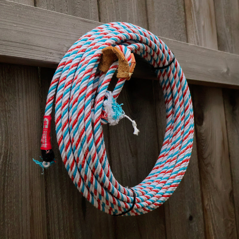 65FT Tri Color Algodon Lasso Soga Charro 10mm Cotton Rope