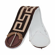 38" Cincho Greca Charro Brown Horse Braided Cinch - M-Royal Saddles - Charro Cinchos