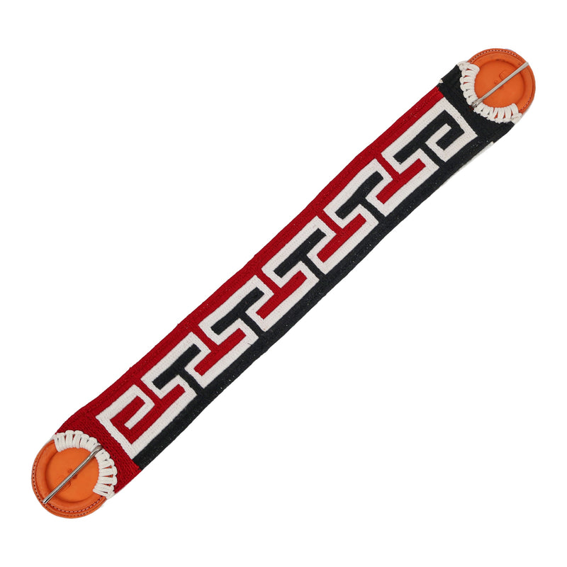 38" Black Cincho Trenzado Greca Horse Braided Cinch