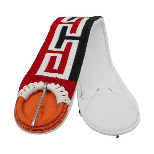 38" Black Cincho Trenzado Greca Horse Braided Cinch - M-Royal Saddles - Charro Cinchos