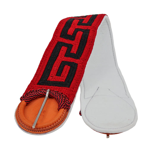 38" Cincho Greca Charro Rojo Horse Braided Red Cinch - M-Royal Saddles - Charro Cinchos