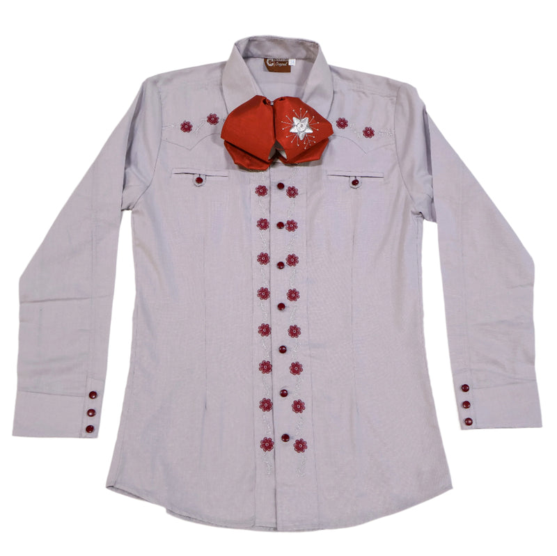 38 (M) Camisa Slate Charra Diseño Bordada