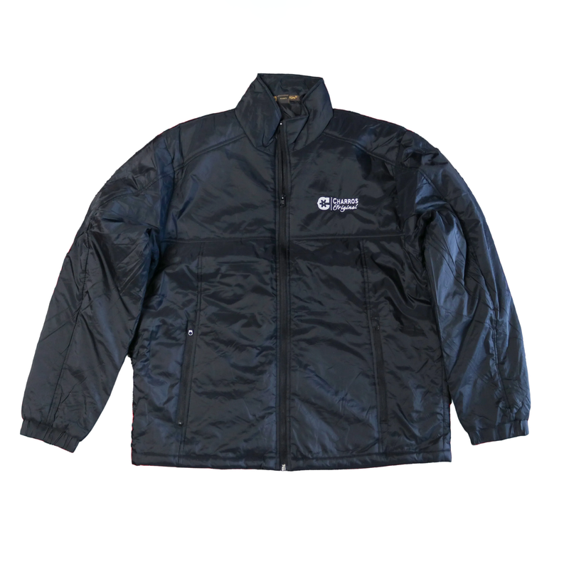 Charros Original Embroidered Logo Black Men's Jacket
