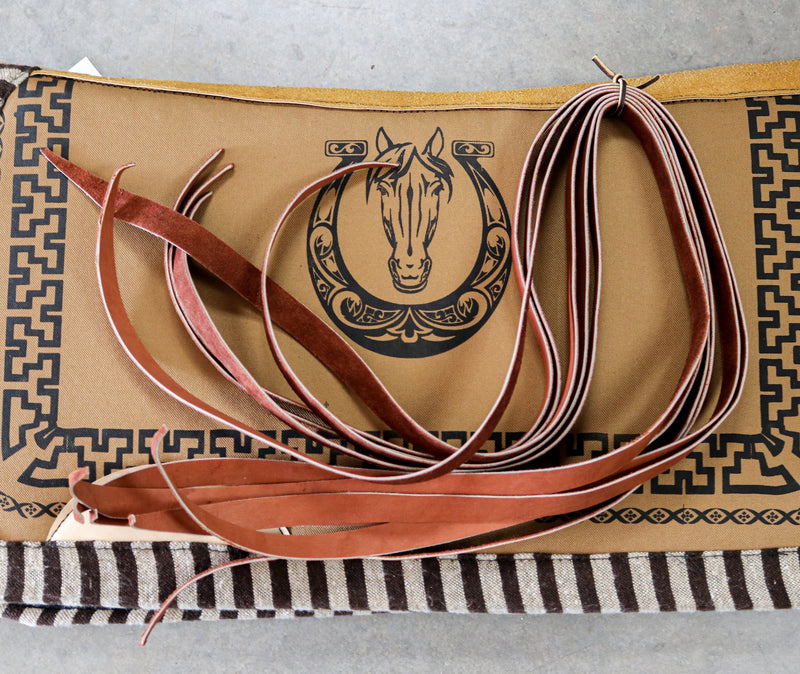 Mocha Juego de 8 Piel Tientos Para Montura Charra Leather Strings