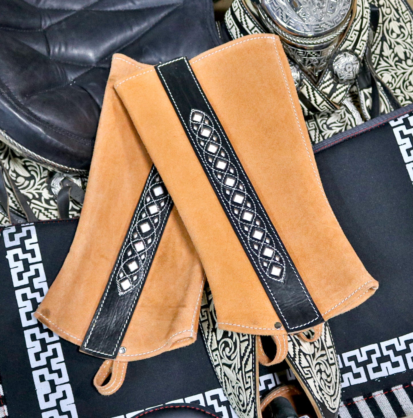 Polainas Natural XL Charro Leather Chaps