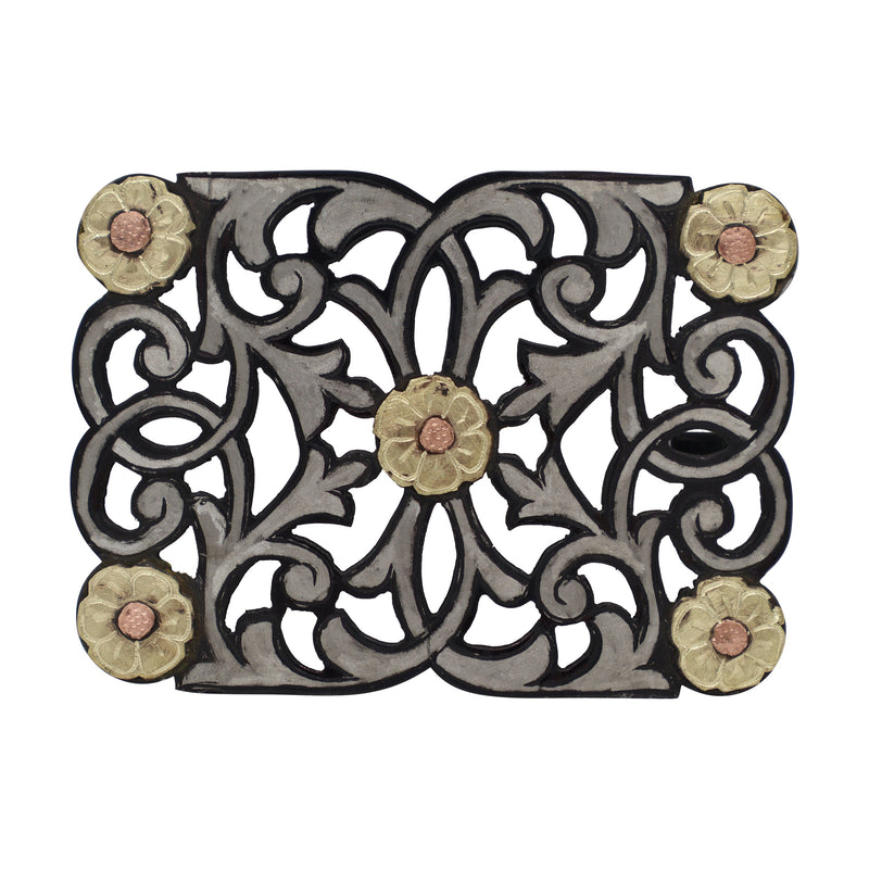 Pavonada Negra Charro Hebilla Buckle