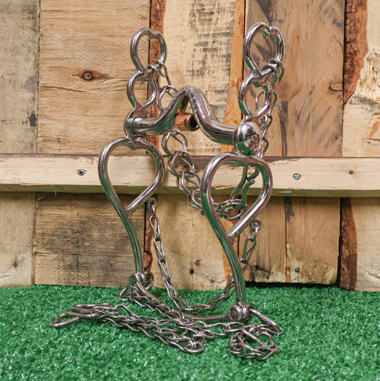 5 3/8" Freno Corazon Charro Bocado de Acero/Cobre
