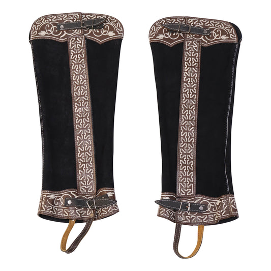 Charro Gamuza Polainas Black Charras Suede