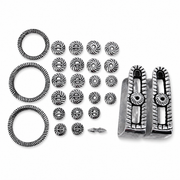 Charro Hardware Saddle Set Juego De Herrajes De Aluminio - M-Royal Saddles - Charro Saddle Parts
