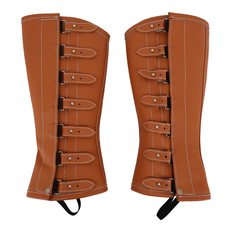 Charro Miel Polainas Espanolas Para Montar Leather Chaps