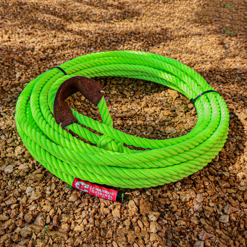 32ft Lime Green (10m) Charro Rope – Mexican Florear Trick Lasso Soga