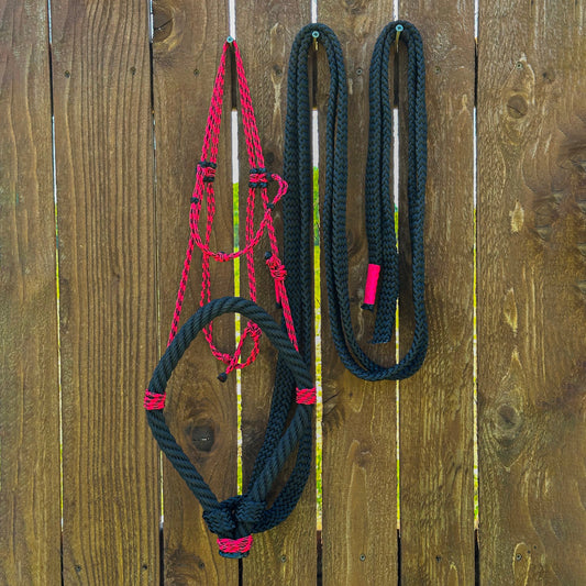 Charros Caballo Bosal Falsa/Rienda Halter Lead Reins