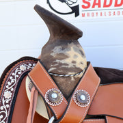 15" Fine Charro Saddle Set / Montura Charra Fina Piteada Completa (Pita) - M-Royal Saddles - Charro Saddles/Monturas