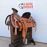 15" Fine Charro Saddle Set / Montura Charra Fina Piteada Completa (Pita) - M-Royal Saddles - Charro Saddles/Monturas
