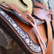 15" Fine Charro Saddle Set / Montura Charra Fina Piteada Completa (Pita) - M-Royal Saddles - Charro Saddles/Monturas