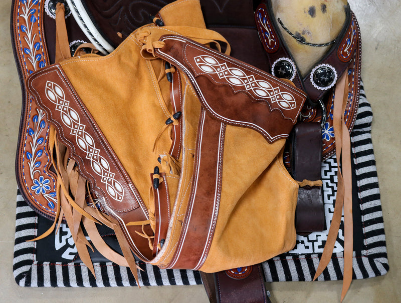 42" Chedron Resacada Chaparreras Chaps Suede Charras
