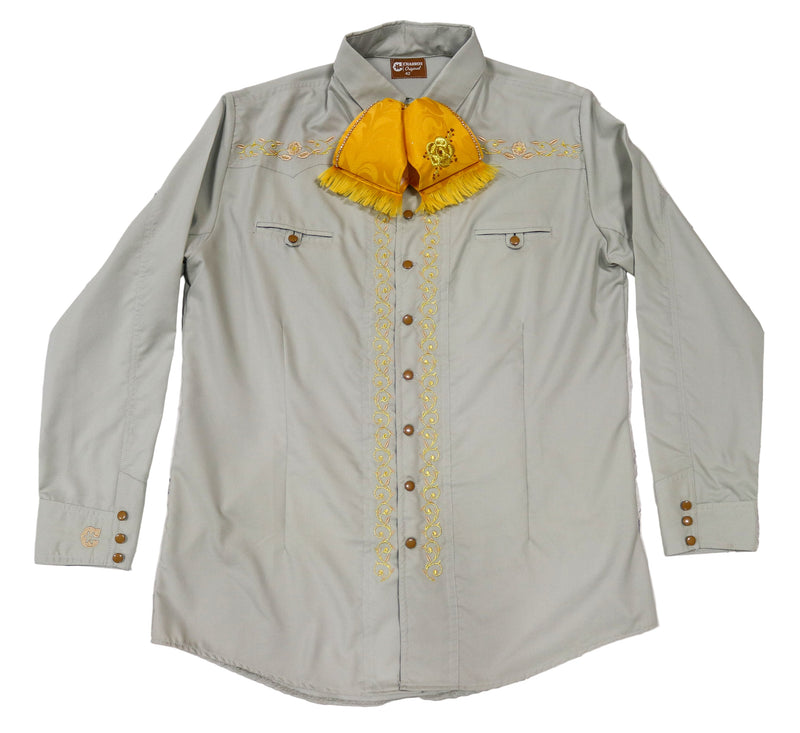 XL (42) Slate Camisa Charra Diseño