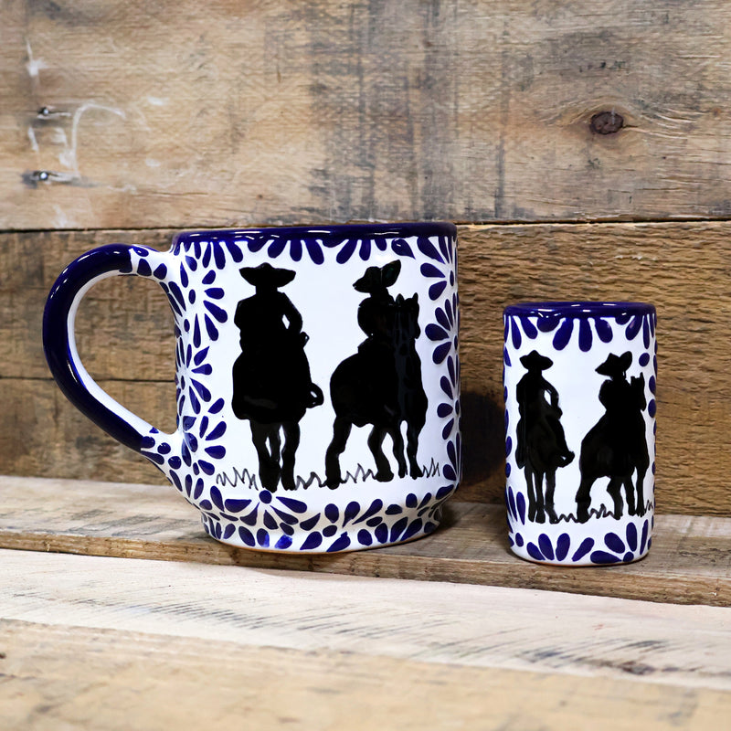 2 Charros Coffee Mug & Shot Glass