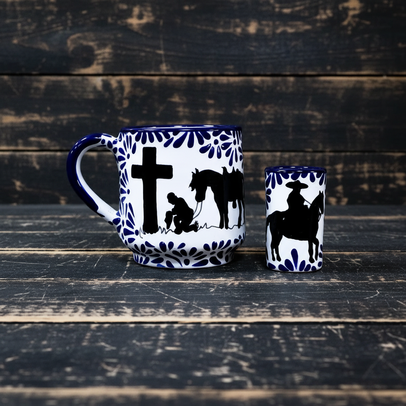 Limited Time - Charro At The Cross Coffee Mug & Shot Glass