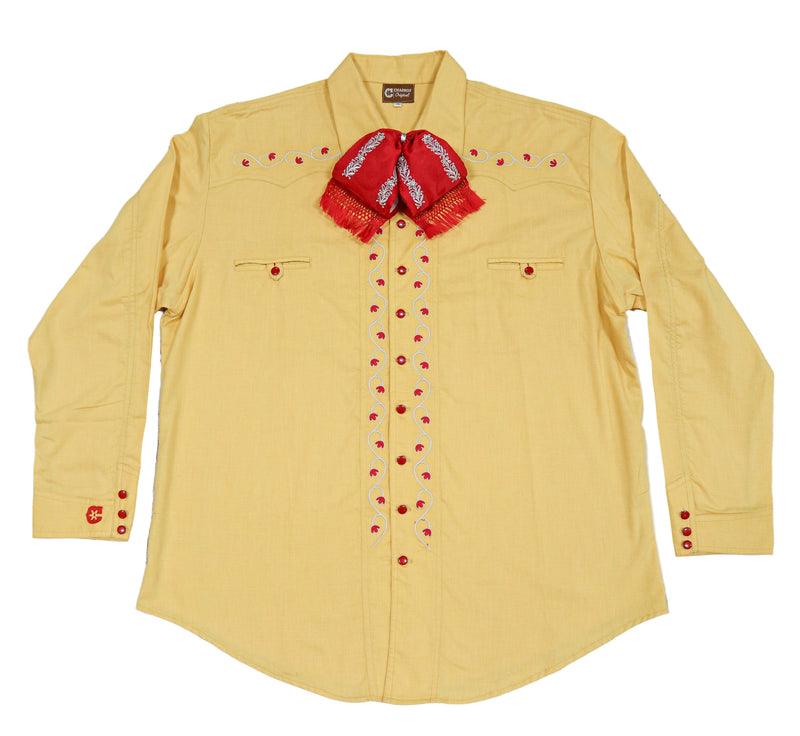 46 (3XL) Camisa Yellow Diseño Bordada Charra