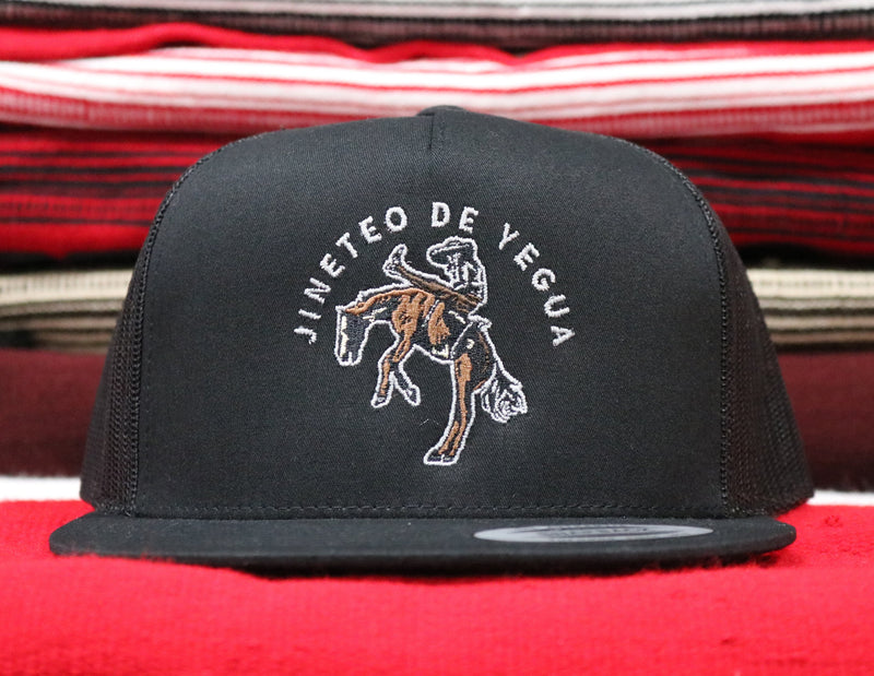 Jineteo De Yegua Black Charros Trucker - M-Royal Saddles - Charros Original Hats