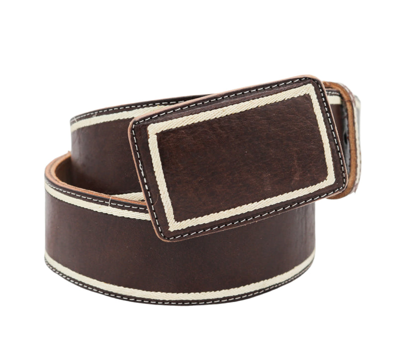 Cafe Cinto Piteado Charro Leather Belt