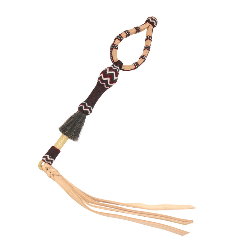 Maroon Leather Charro Cuarta Chomite Quirt