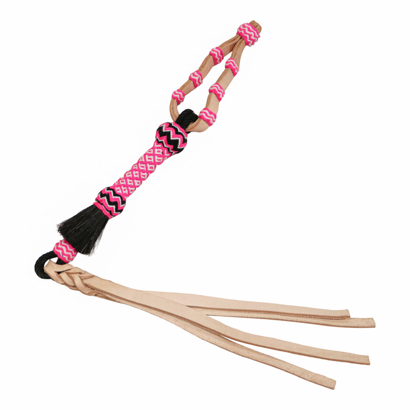 Charra Rosa Blanco Cuarta Quirt Whip Chomite