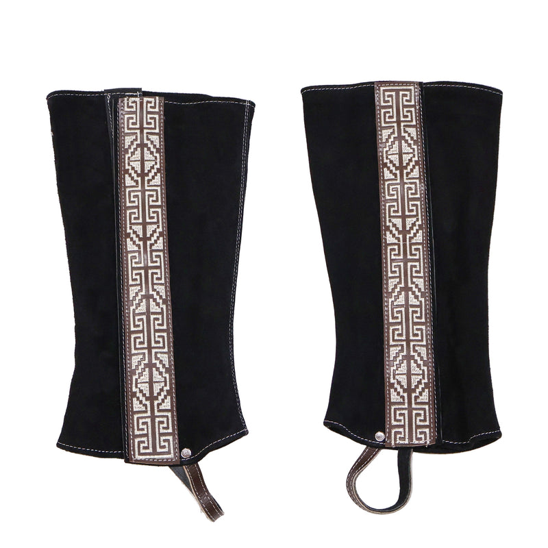 Polainas Black Half Chaps Mexican Charras