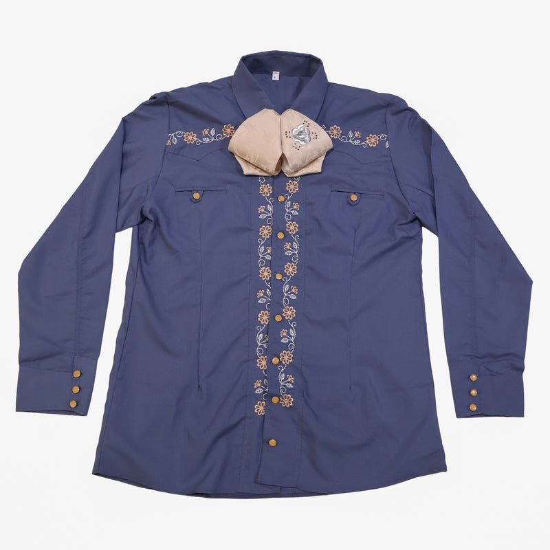 L (40) Camisa Charra Azul Charreria