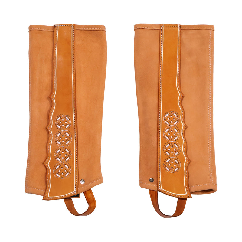 Polainas (M) Natural Gamuza Rescadas Charra Chaps