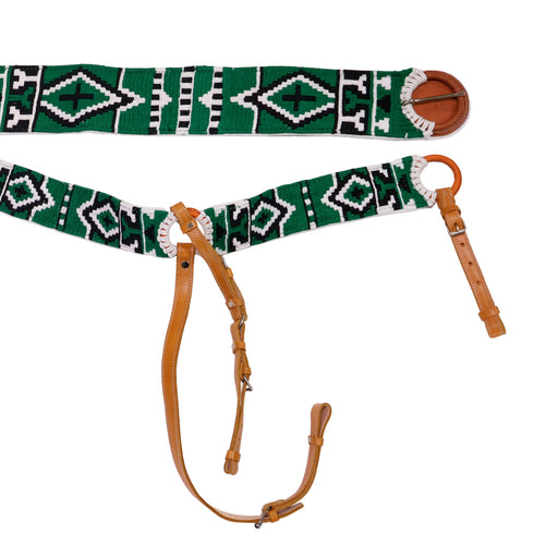 Charro Breast Collar Set Braided Cotton Cinch Tie Down (Pecho Pretal y Cincho) - M-Royal Saddles - Charro Breastcollar/Pechera