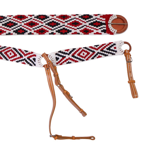 Charro Tricolor Pechera 38" Cincho Set Tack Saddle - M-Royal Saddles - Charro Breastcollar/Pechera