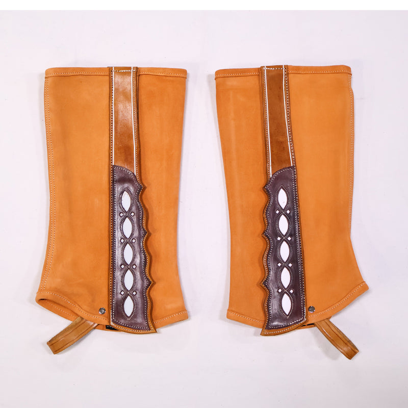 Polainas Miel (XL) Gamuza Charro Half Suede Chaps