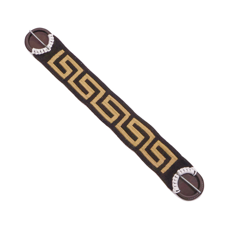 35" Brown Greca Cincho Caballo Mexican Cinch Saddle