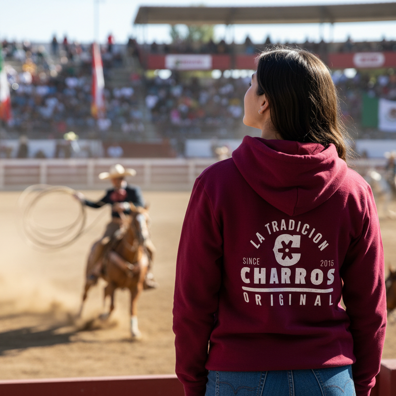 La Tradicion Maroon Charros Hoodie