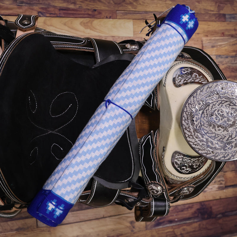 Blue Azul Charro Sarape Fino Grueso Saddle