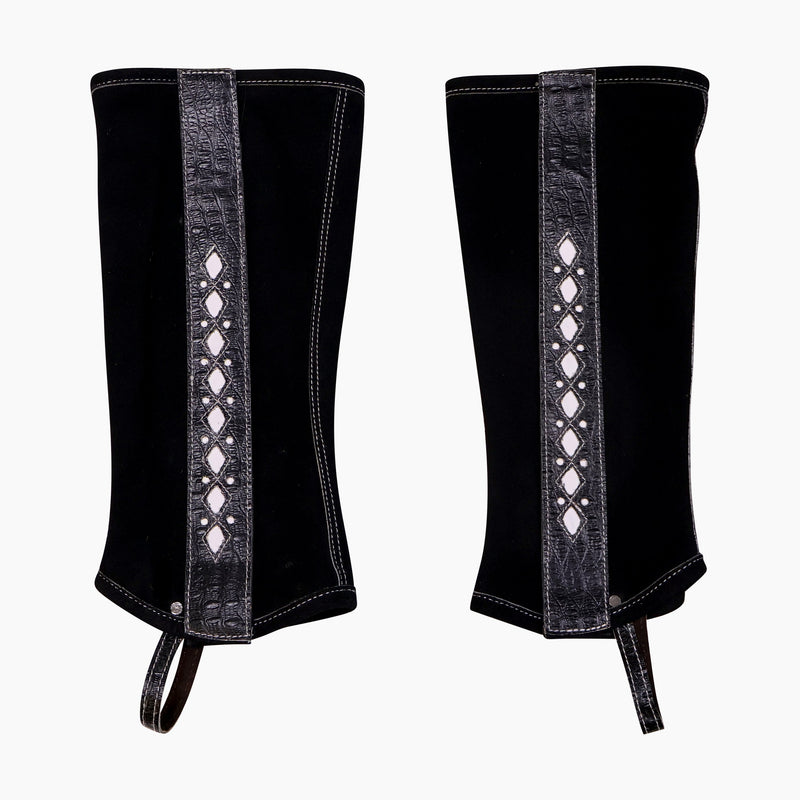 Polainas Black Charras (M) Suede Half Charro Chaps