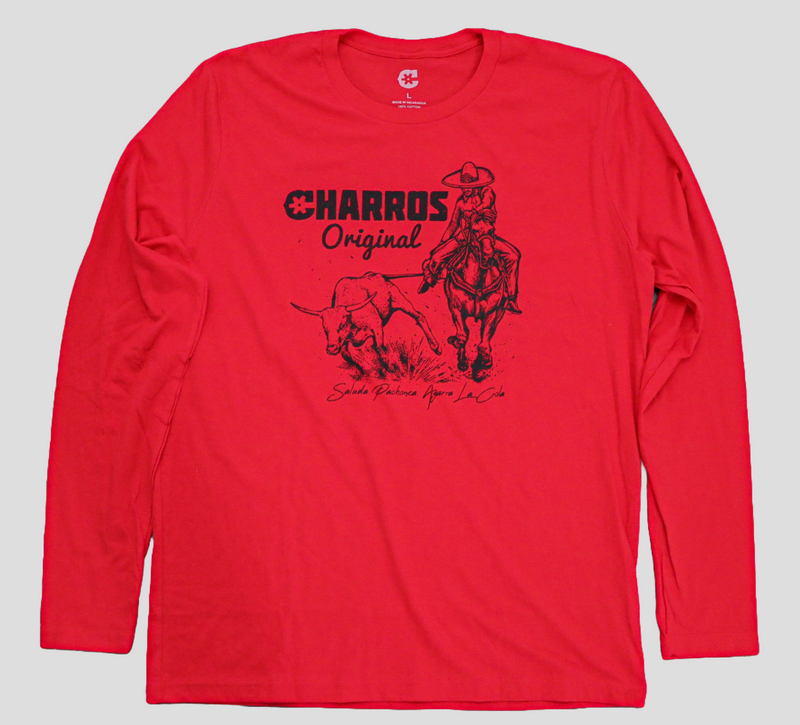 XL "Agarra La Cola" Red Long Sleeve