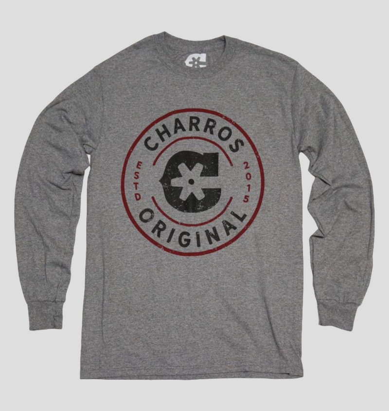 Small Heather Gray Logo "C" Badge Long Sleeve