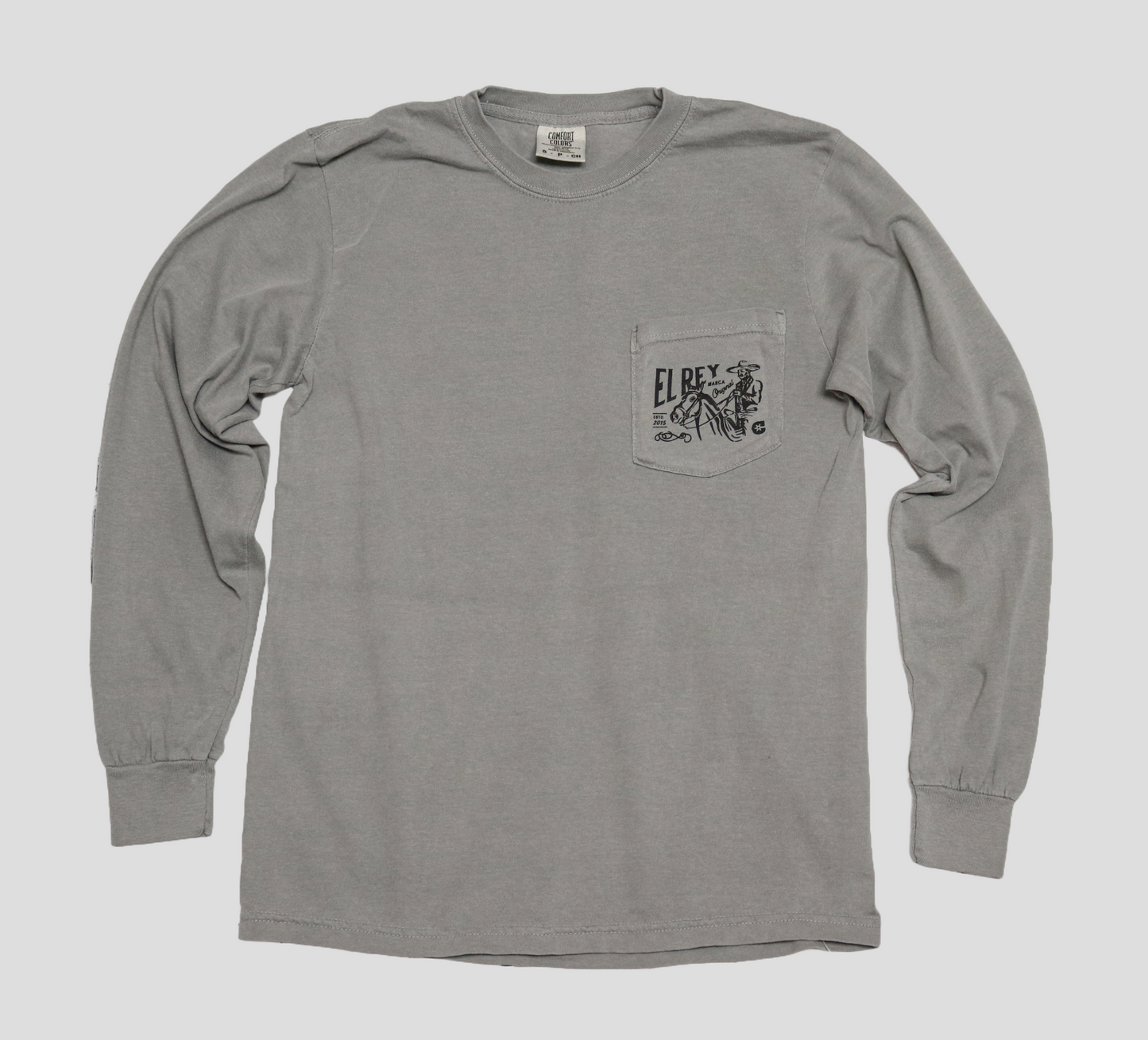 Grey "El Rey" Pocket Long Sleeve T-Shirt