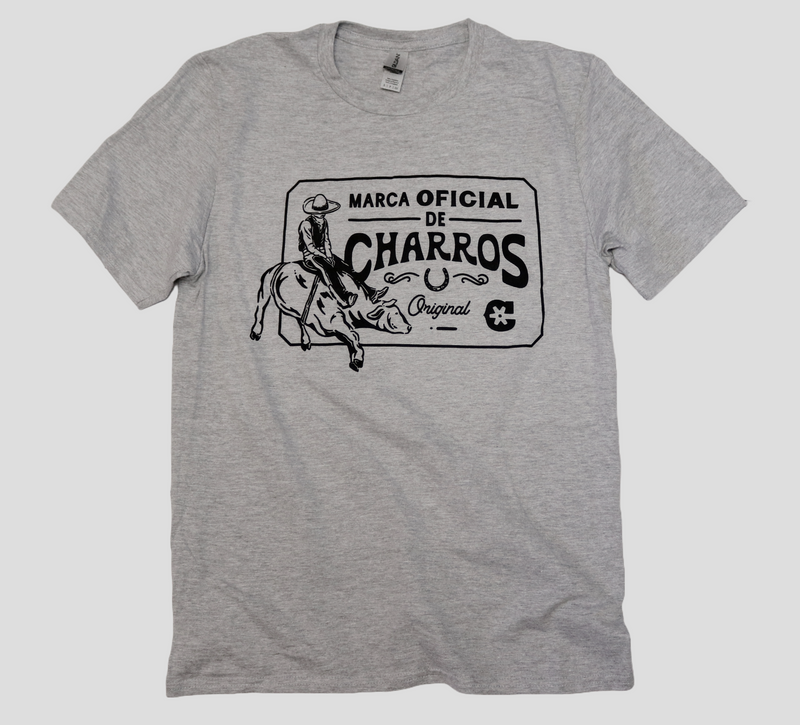 Grey Jinete Marca Oficial Charros Tee