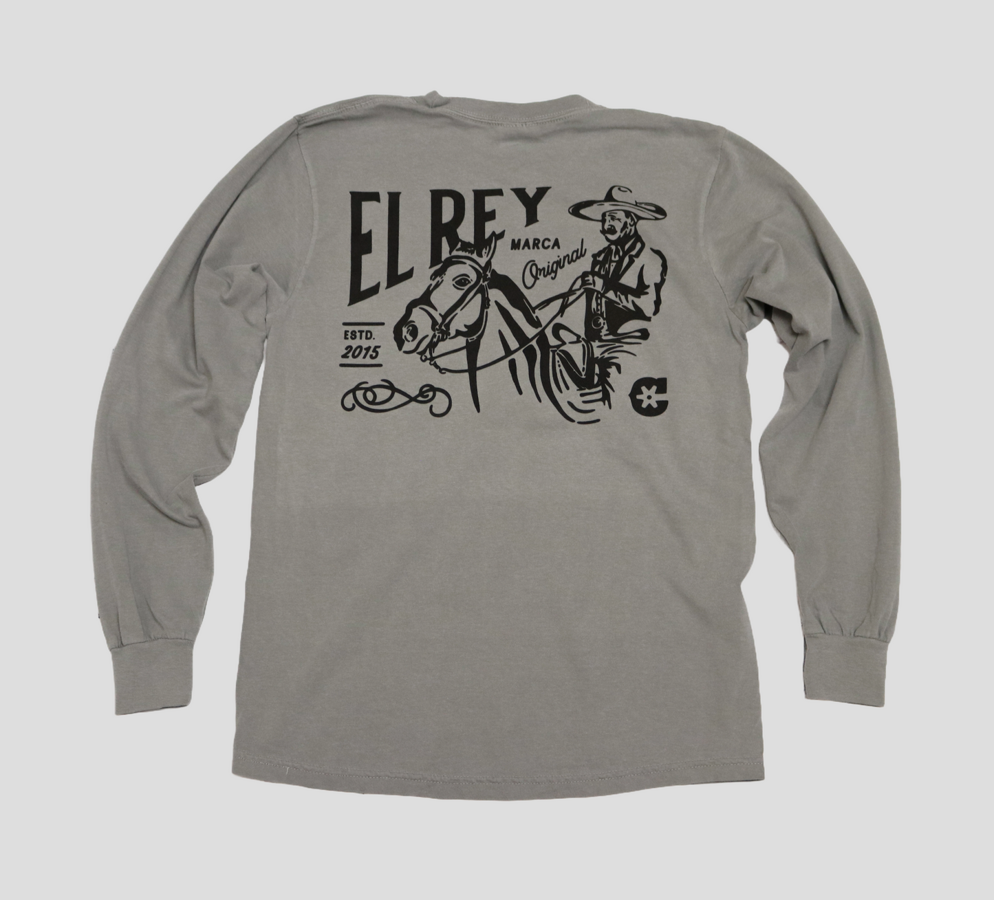 Grey "El Rey" Pocket Long Sleeve T-Shirt