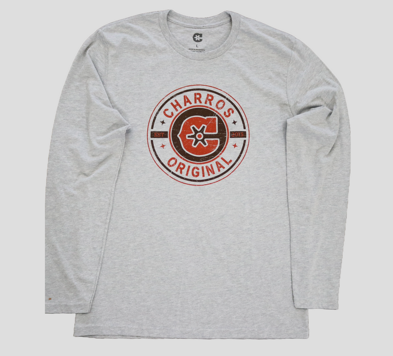 "C" Logo Heather Grey Long Sleeve