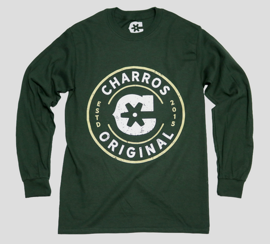 "Charros" Green Long Sleeve T-Shirt
