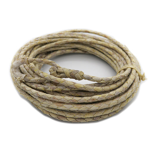 32 ft Cuero Crudo Soga Rawhide Leather Braided Rope