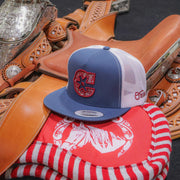 Azul Charros Original Trucker Cap - M - Royal Saddles - Charros Original Hats